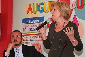 Adriana Poli Bortone e il candidato Giuseppe Paolillo