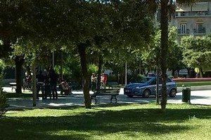 Intervento di Polizia e Vigili nei giardini De Nittis