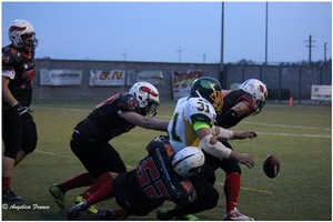 Football americano, Mad Bulls Barletta-Goblins Lanciano 56-0. <span>Foto Angelica Franco</span>