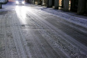 Strade ghiacciate in Puglia