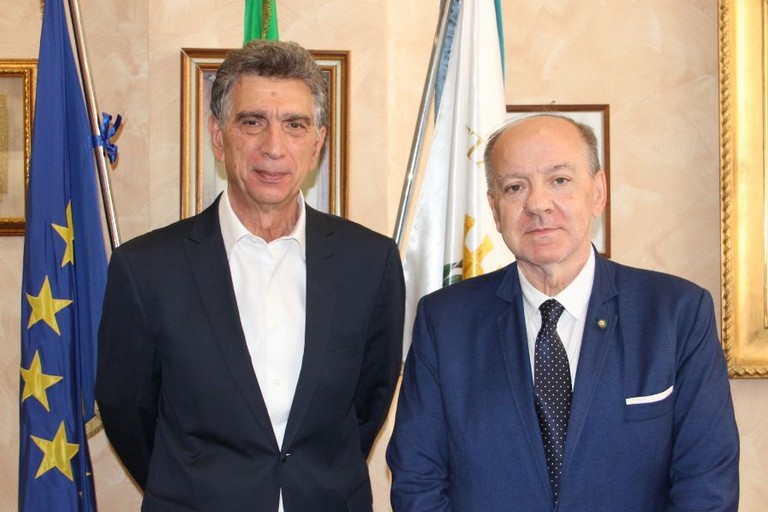 Sindaco Cannito e il direttore dell'Archivio di Stato Michele Grimaldi