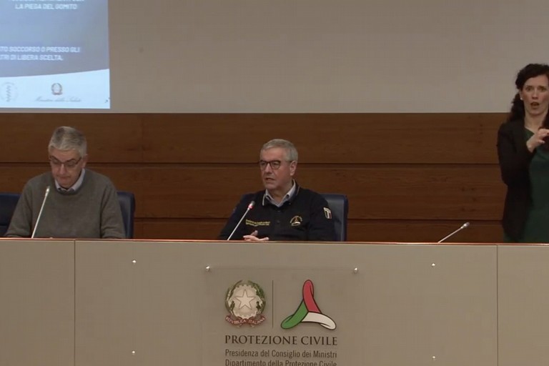 Protezione civile conferenza stampa