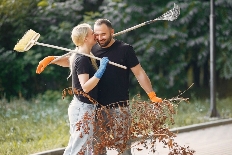 pulizia giardino