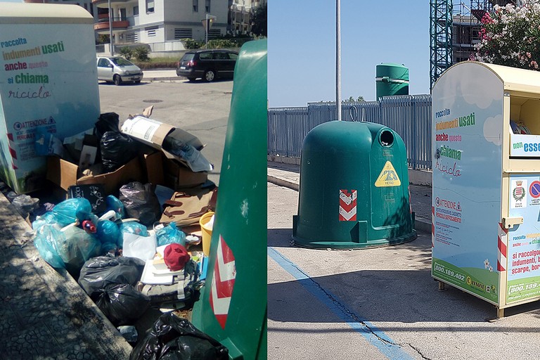 Area sporca a Levante, prima e dopo