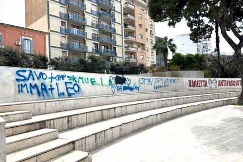 Scritte vandaliche giardini De Nittis