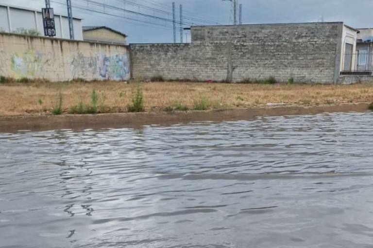 Via Callano allagata