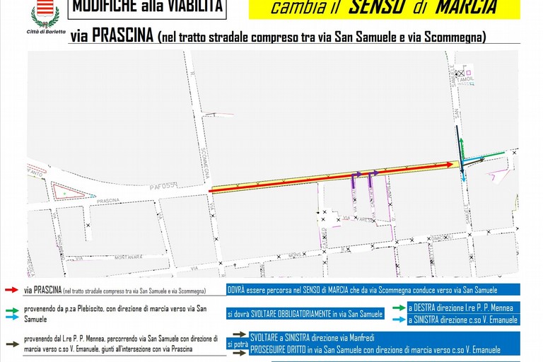 Via Prascina diventa a senso unico