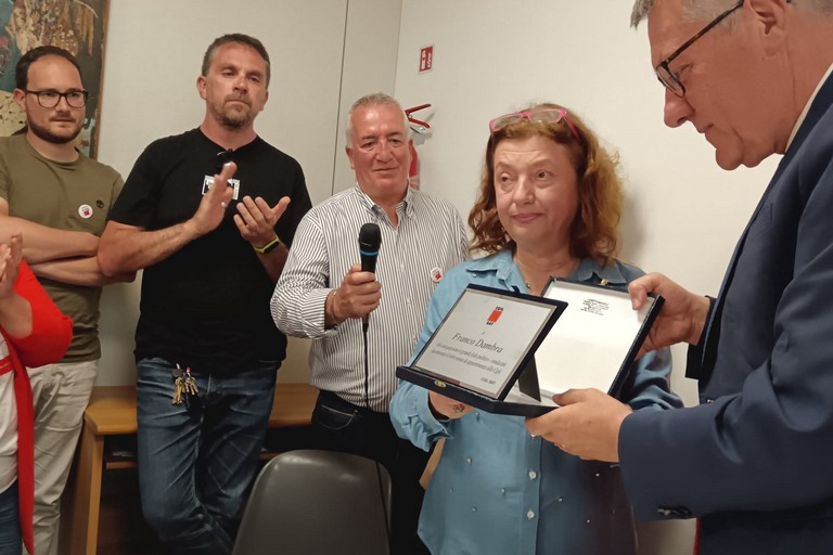 Maurizio Landini e la vedova Dambra, Sterpeta Lacerenza