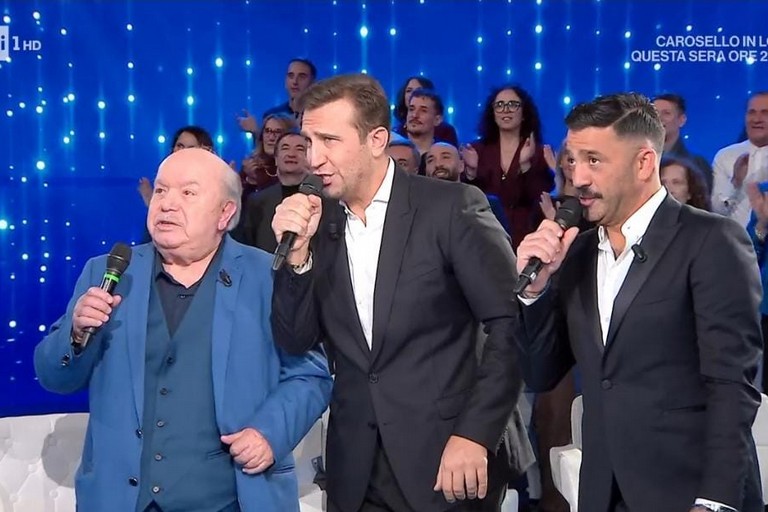 Pio e Amedeo con Lino Banfi a Domenica In