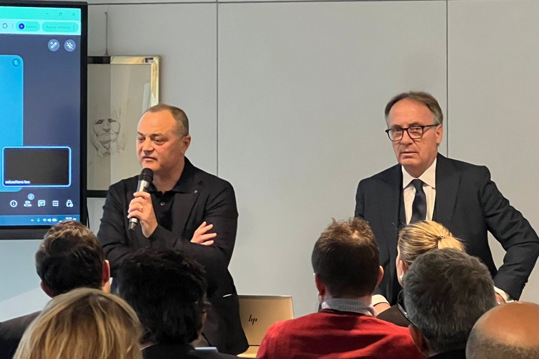 Ruggiero Passero con l'assessore regionale Sebastiano Leo